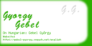 gyorgy gebel business card
